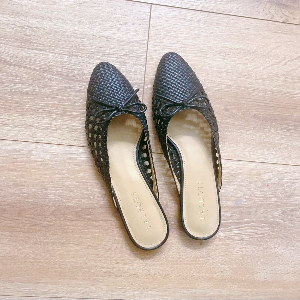 Talbots Black Woven Sandals